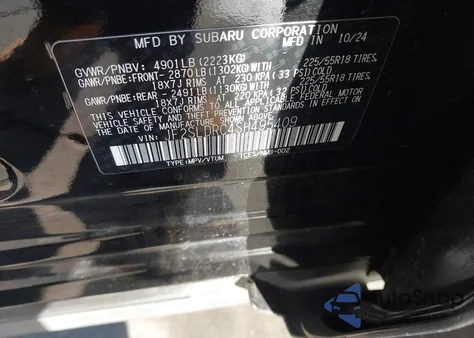 2025 Subaru Forester Limited z USA, uszkodzony, nr VIN JF2SLDRC4SH495409